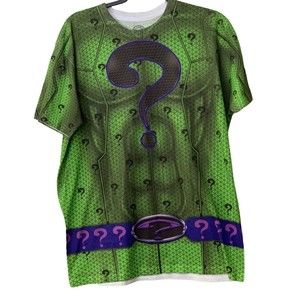 T-shirt Men's Size Large All-Over Print The Riddler DC Comics Supervillain